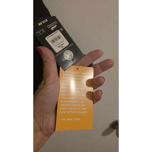 Avia Sports Bra Womens Size XL Black Performance NWT Workout Gym Pickleball - Picture 6 of 12